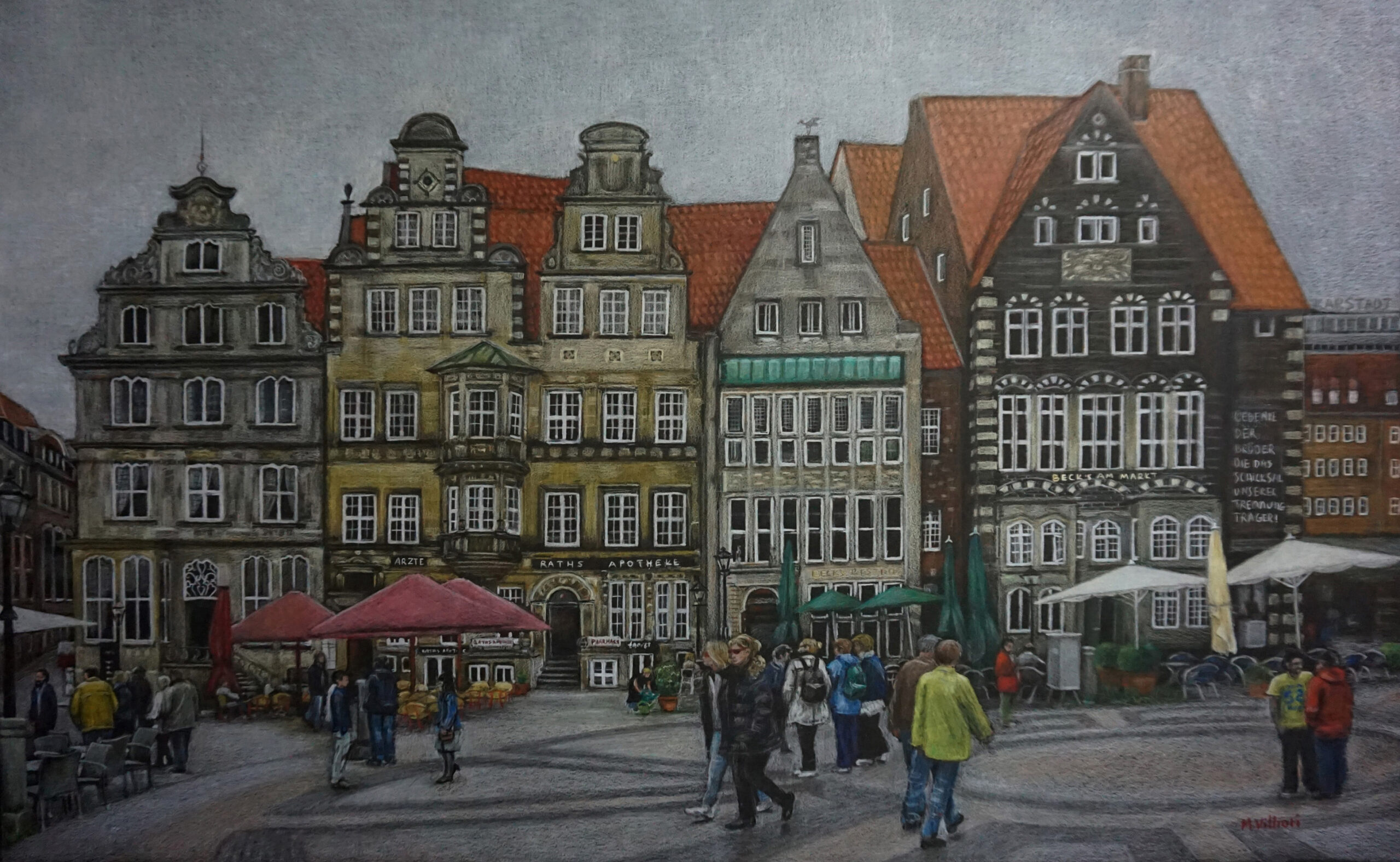 Maria Villioti A day in Bremen 18x28 Colored pencils on stonehege black paper 1 scaled